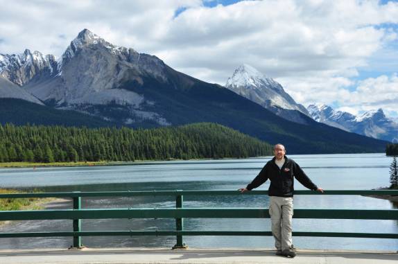 Maligne Lake, no Jasper National Park, em Alberta, no Canadá